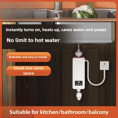 Instant Water Heater 220V Portable Electric Heaters for Bathroom Hot Water Shower and Home Kitchen Heating 5.5KW 3rd Gear