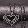 Heart Stainless Steel Necklace Women Gold Color Love Necklaces Jewelry Valentine's Day Gift Inoxidable Joyeria Mujer N619S01