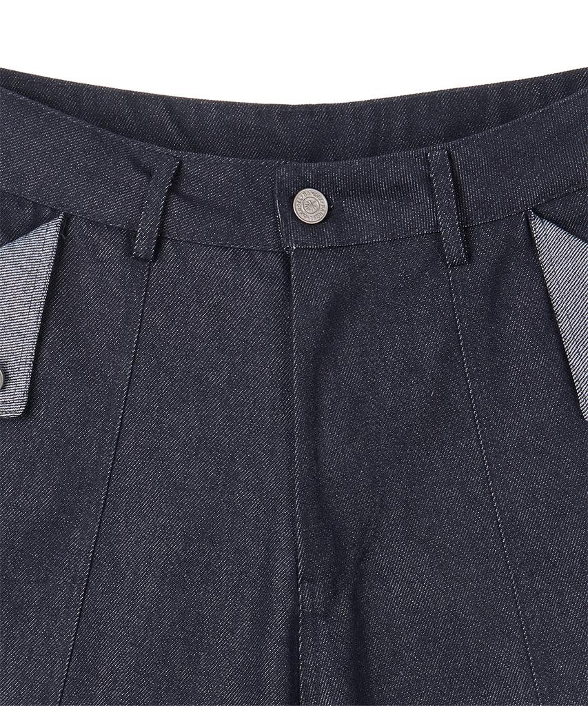 Dandel Dd Turn-Up Denim Bermuda Pants (Indigo)