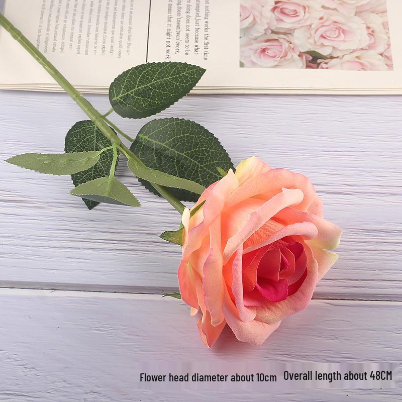 Luxury Silk Rose Arrangement for Valentine's Day - Elegant Artificial Flowers for Living Room Decor.