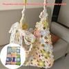 Hand Woven Bag DIY Crochet Material Set With Lining Summer Garden Look For Handmade Fashion Purses