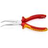 Knipex Insulated Angled Long Nose Pliers with Tether Attachment 2626-200TBK