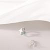 Chic 2pcs Clip Earring Silver Color Ear Cuff Star Shaped Korean Style Women Earrings Cartilage Stud Star Ear Clips