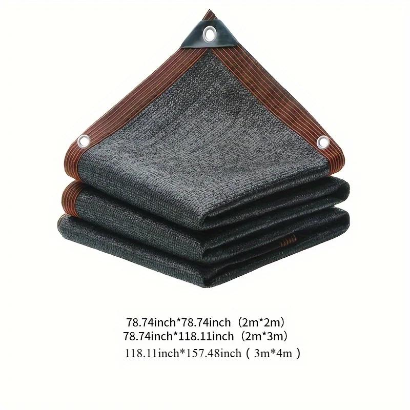 Durable Black UV Protection Canopy - Outdoor Sun Shade Net - Multiple Sizes Available for Travel, Picnics, and Pools