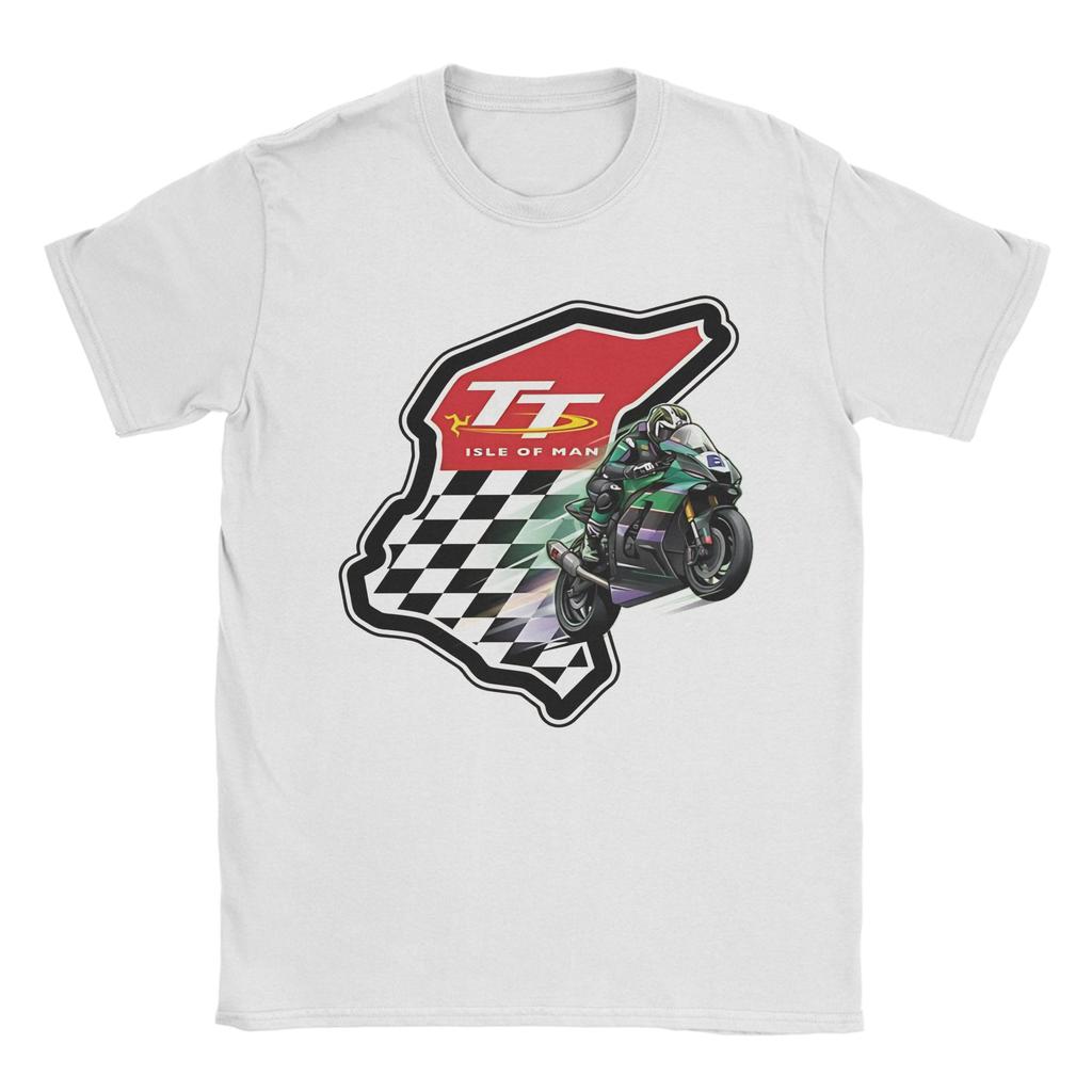 Motorcycle Sport Isle of Unisex TT Races Cotton TShirt For Unisex Beach Streetwear TShirts Harajuku Tees Oversized Pattern Clothing