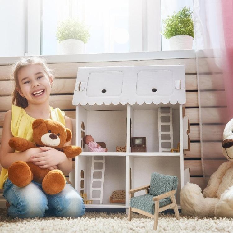 Doll House Single Sofa Model Furniture Model Accessories Teenager Girls for 1:12 Dollhouses Living Room Decorations