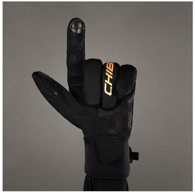 Chiba Classic Winter Bicycle Gloves (black/gold)