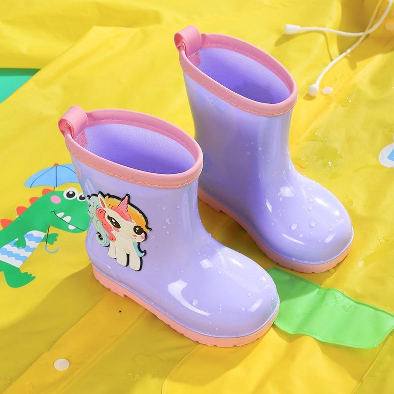 Pantofi de ploaie pentru copii, producător, cizme de ploaie cu desene animate, pantofi de ploaie pentru copii de dimensiuni medii și mari, fete, catifea, băieți, pantofi de apă antiderapanți cu dinozauri