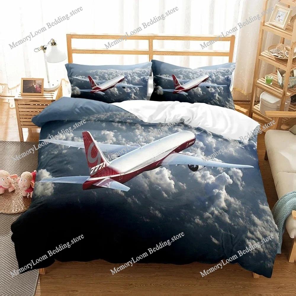Aircraft Duvet Cover Set Comforter Bedding Set 3D Printing Luxury Kids Boys Quilt Cover Queen King Decor Home Textile