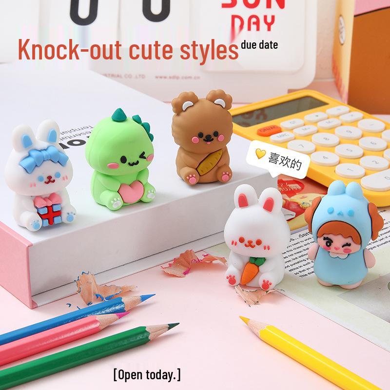 Creative Rabbit-Shaped Cartoon Pencil Sharpener for Elementary Students