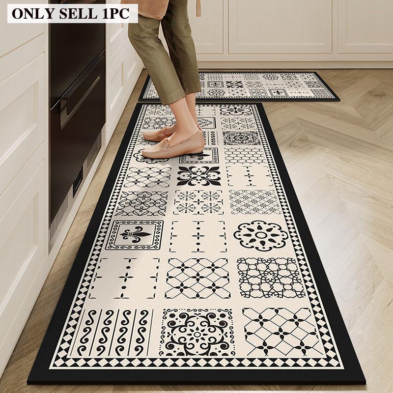 Carpet for Kitchen Runner Rug Absorbent Non-slip Oil-proof Diatom Mud Floor Mat Long Carpets Minimalist Style Home Decor Rugs