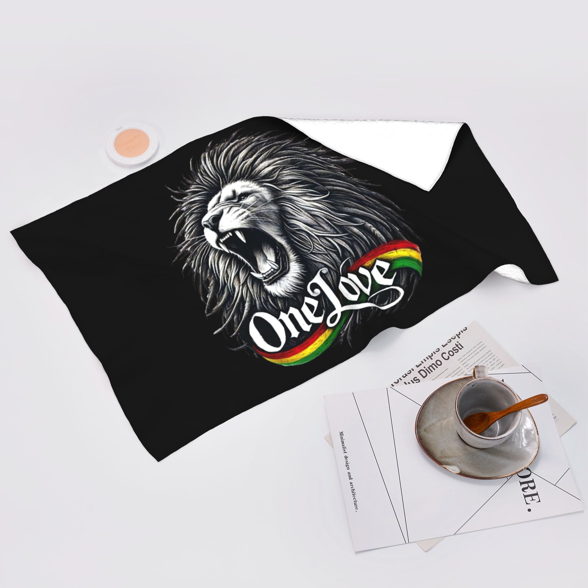 Creative Man White Rastafarian Amaiquina Reggae Rasta Lion Street Skullies Soft Face Towel Quick Dry Pool Bath Cotton Towels Absorbent