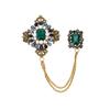 Vintage Brooch with Chain for and Trench Coats - Women's Lapel Pin Accessory