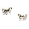 Les Trésors De Lily [M7614] - Silver 'Horses' Earrings (rhodium-plated)
