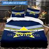 3PCS North Queensland Rugby Bedding Set 2D Printing (Includes 1 Duvet Cover + 2 Pillowcases Coreless), Bedroom decor,Fan gift