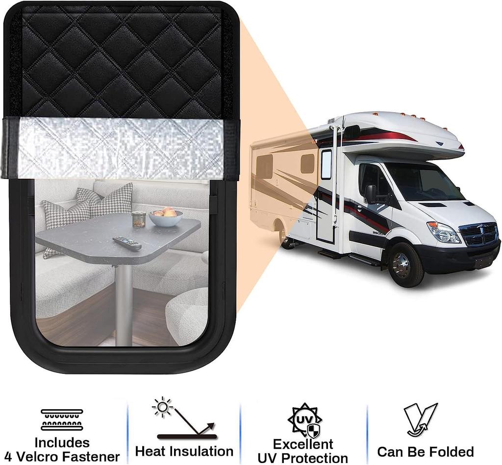 RV Door Window Shade Cover, Sunshade Privacy Screen, Camper Travel Trailer, Motorhome Sun Shade Accessories