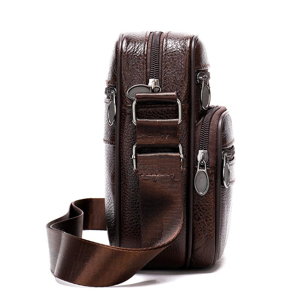 Leather Shoulder Bag Messenger Bag for Men 16*5*19cm
