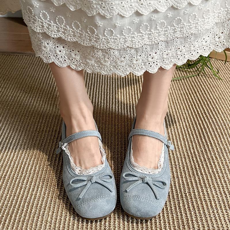 Gentle and Versatile Inner Height Increase, Spring and Summer Soft Sole Retro Mary Jane Shallow Mouth Single Shoes, Elegant Inner Height Increase