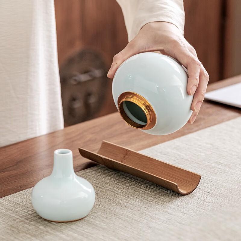 Bafangli Fu Lu Shuang Quan Ceramic Tea Caddy Set