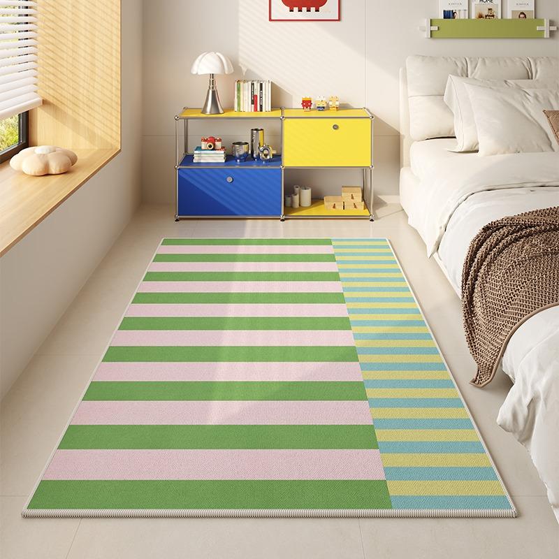 

Bedroom Floor Mat Non-slip Soft Comfortable Carpet Blue and White Wave Geometric Cute Rug Long Home Decoration Mats 40x120cm