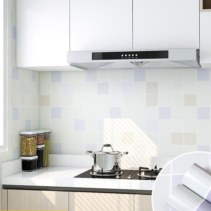 Kitchen Oil-Proof Sticker Waterproof Self-Adhesive High Temperature Stove Wallpaper Toilet Bathroom Tile Renovation Wall Sticker