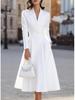 Elegant 2025 V-Neck Waist-Cinching French Slimming Evening Gown for Women