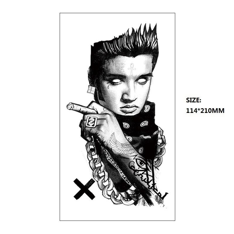 Black Astronaut Beautiful Woman Classical Figure Small Full Arm Xqb Water Transfer, Simulation Disposable Tattoo Sticker