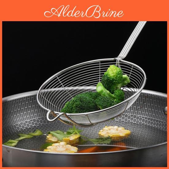 Strainer Yousheng Skimmer Spoon Pasta With Long Handle Thickened Stainless Steel Mesh Colander For Frying Boiling Draining Heatresistant Cooking
