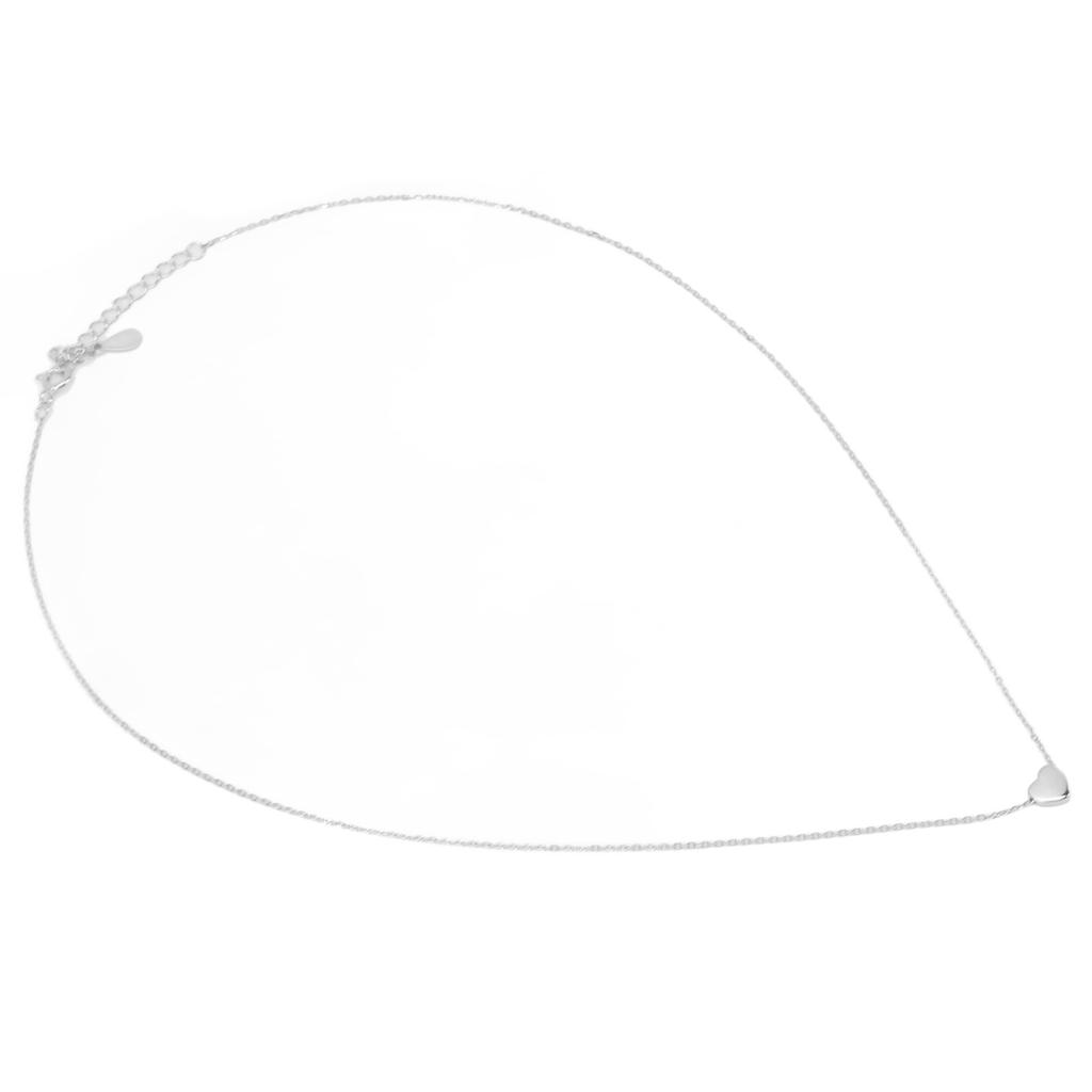 Heart Pendant Necklace 925 Sterling Silver Necklace Stylish Romantic Women Girl Necklace for Daily Party