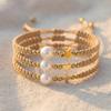 Pearl Bead Star-Shaped Bracelet Adjustable Casual Bracelet Bangle Woven Bracelet  Women