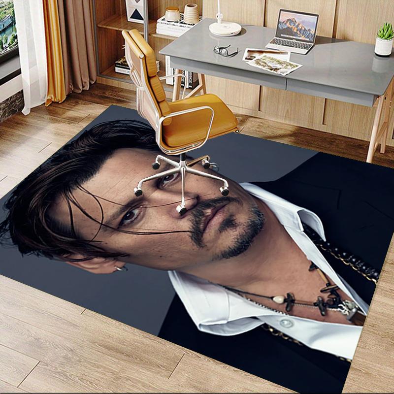 Johnny Depp'S Timeless Style Carpet For Playroom Bedroom Living Room Sofa Home Decorkids Game Area Rug Nonslip Floor Mat