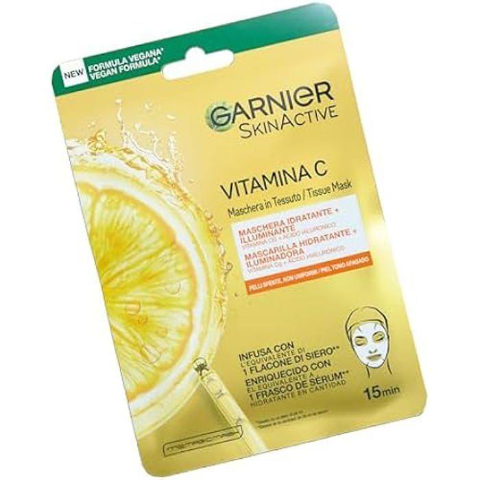 Sheet Mask - GARNIER - SKINACTIVE VITAMINA C - Moisturizing - Illuminating - Vegan
