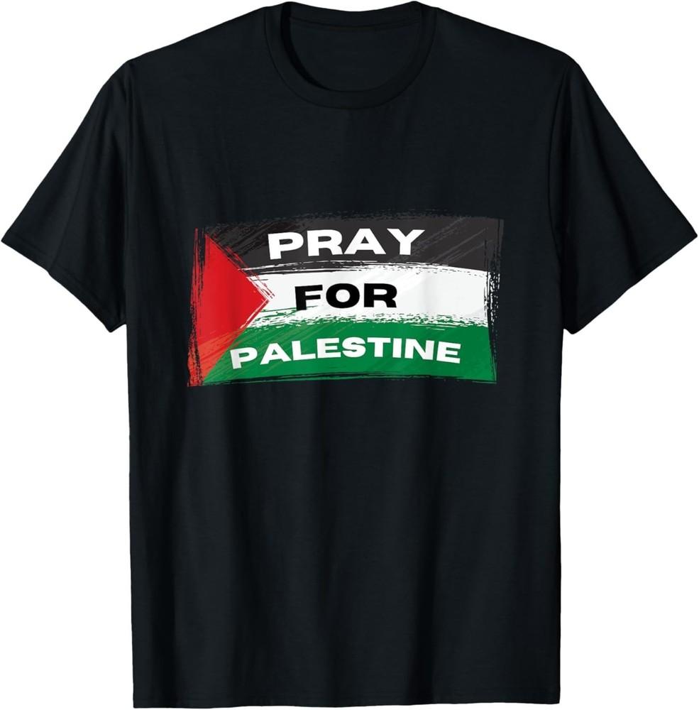Arabic Gaza Love Palestinian Flag Pray For Palestine Unisex T-Shirt M
