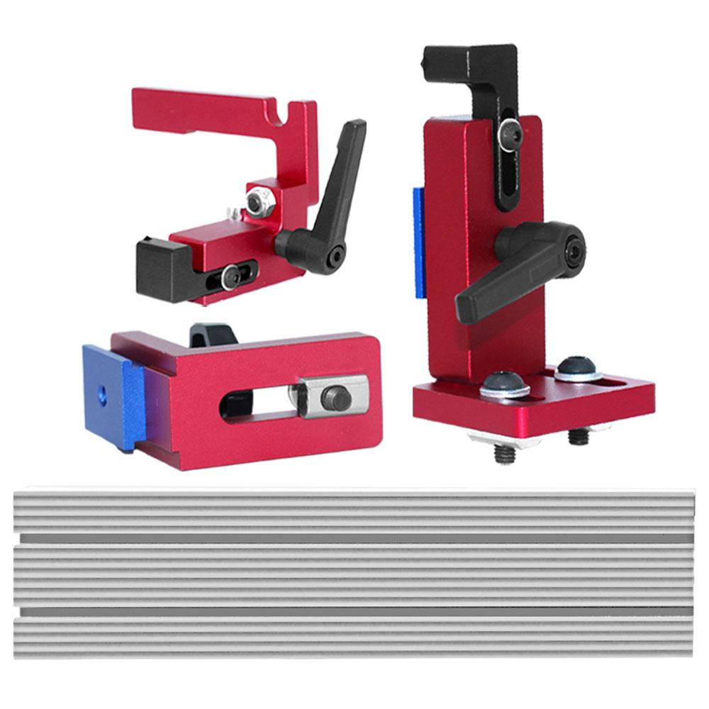 Aluminium Profile Fence 75 Type Miter Track T-track Backer 30-80CM Sliding Brackets T-Slot for Table Saw Woodworking Workbench