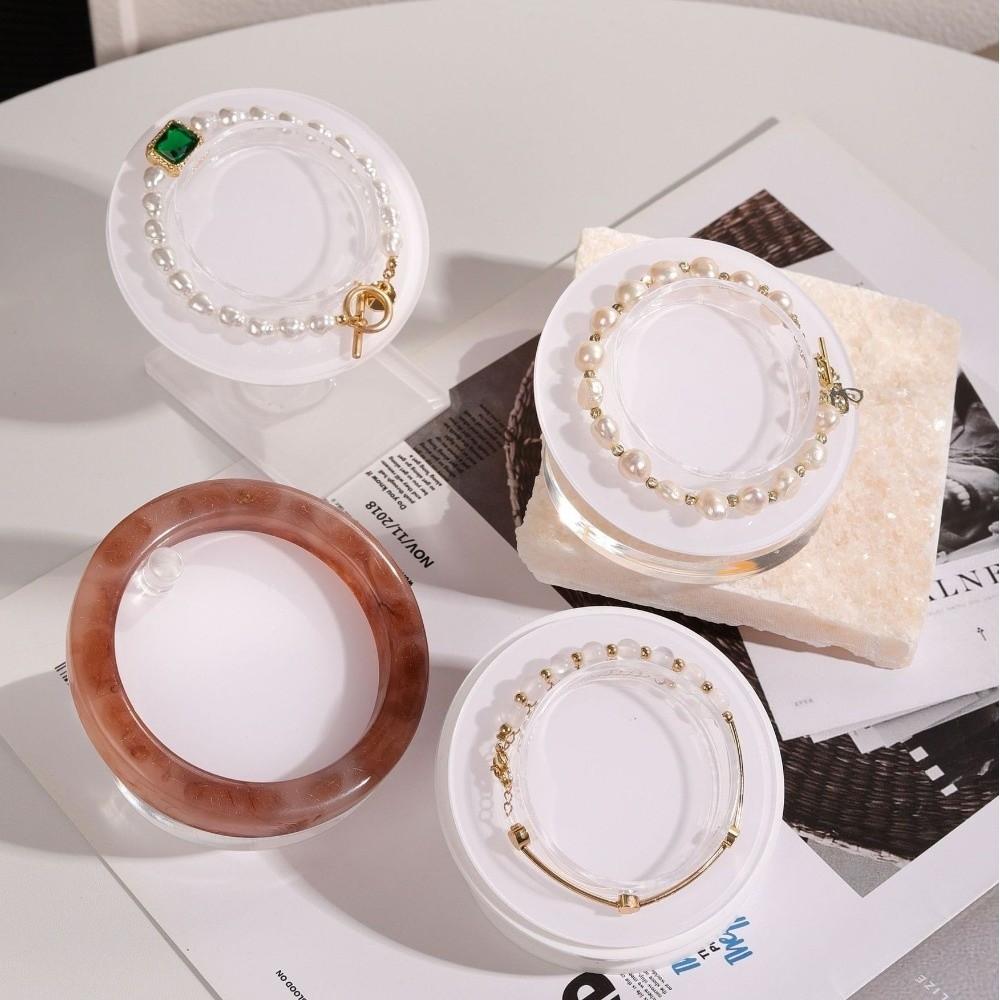 Transparent Bracelet Bangle Display Plate Round Watch Display Rack Fashion Bracelet Organizer