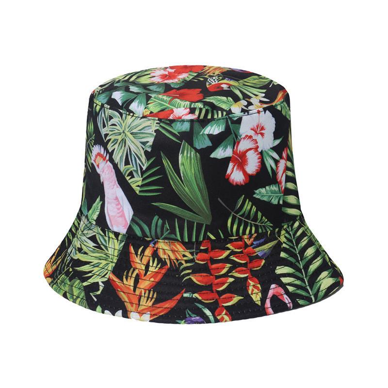 

Sweet Floral Print Fisherman Hat For Women Summer Sun Protection Style Z