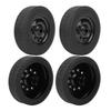 4Pcs RC Wheel Remote Control Tires Rubber Aluminum Alloy Accessories for WPL D12 Car