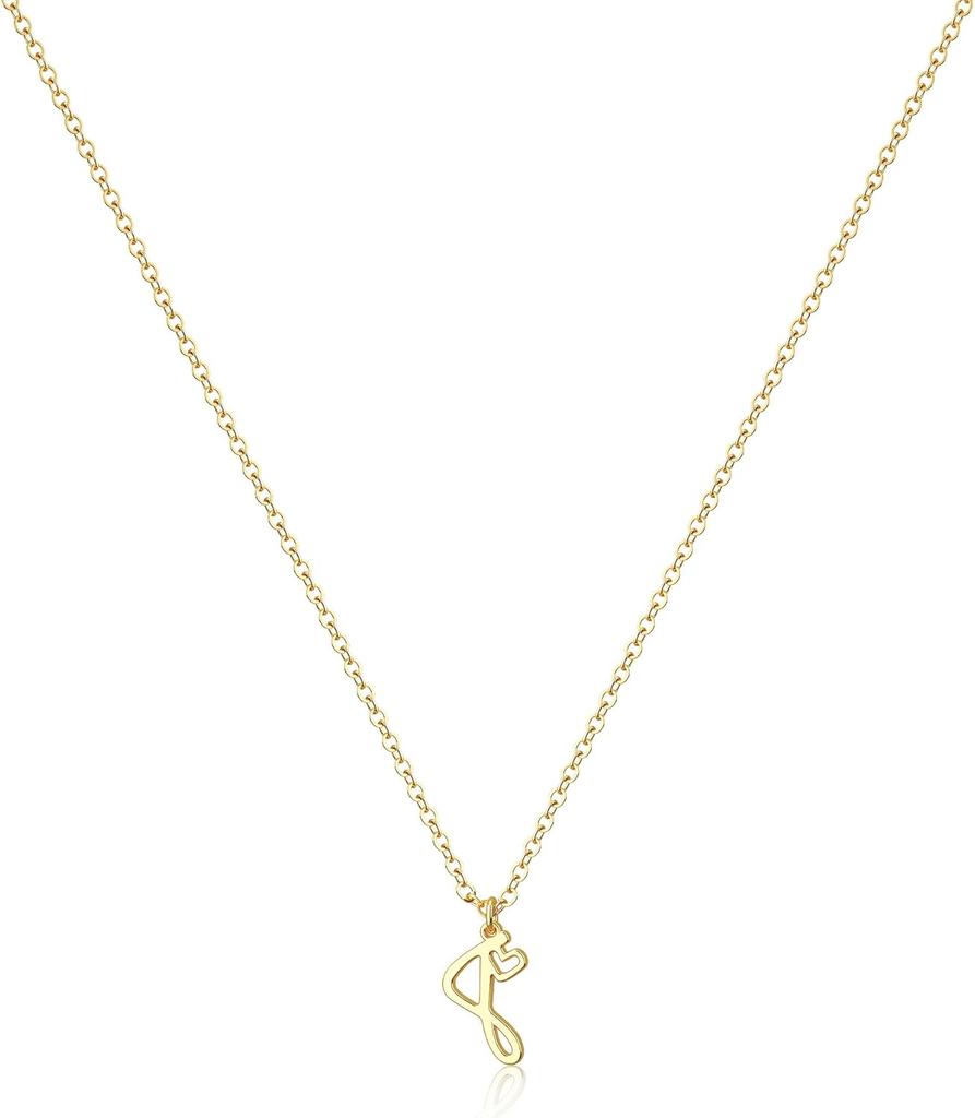 Tewiky raidės karoliai moterims - 14k paauksuoti subtilūs raidžių karoliai madingi mieli individualūs monogramos