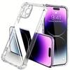 Zipper-Enhanced Clear Case with Airbag Corners for iPhone 15/14/13 Pro Max