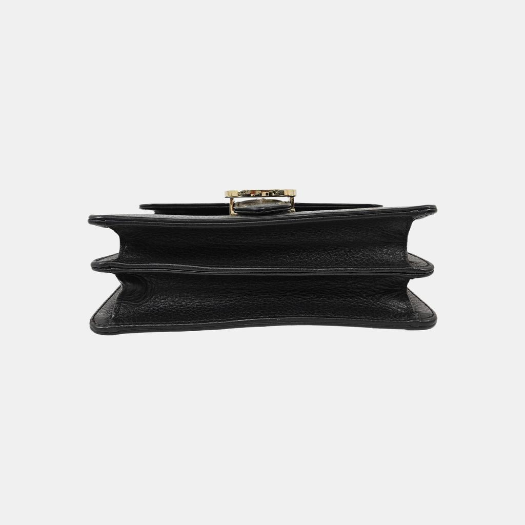 [Gebraucht] Double G Kette Schultergurt Genarbtes Leder Umhängetasche Akkordeon Crossbody Tasche - Sehr Gut #1Q23M6S