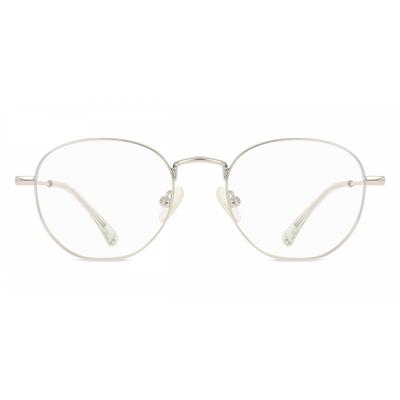 Full Rim Oval Silver Hokk M298a Fashion Unisex Eyeglasses