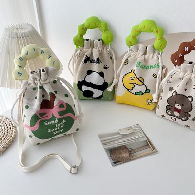 Cute Little Lucky Bag Niche Versatile Design Knitted Messenger Bag Student Portable Portable Lunch Box Bag