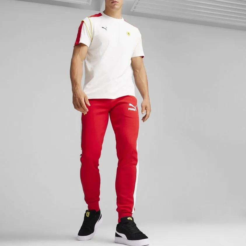 PUMA Pants Para Hombre Scuderia Ferrari Race Iconic T7 Motorsport (Unisex) Knitted Sweatpants 625199 02