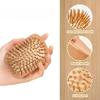 Scalp Massage Comb Beech Wood Airbag Hair Brush with Steel Pins Detangling Hair Styling Tool and Scalp Care Styling Accessories