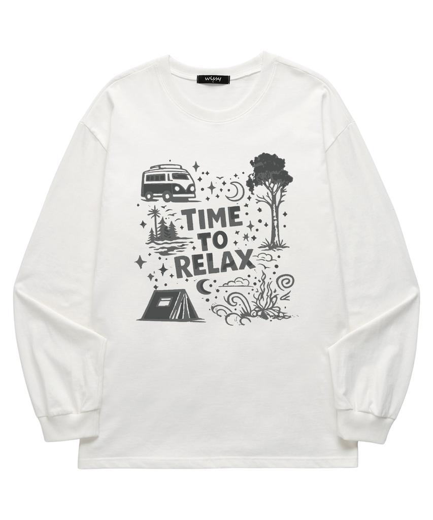Wissi Time Relax Long Sleeve T-Shirt (Wls042) White