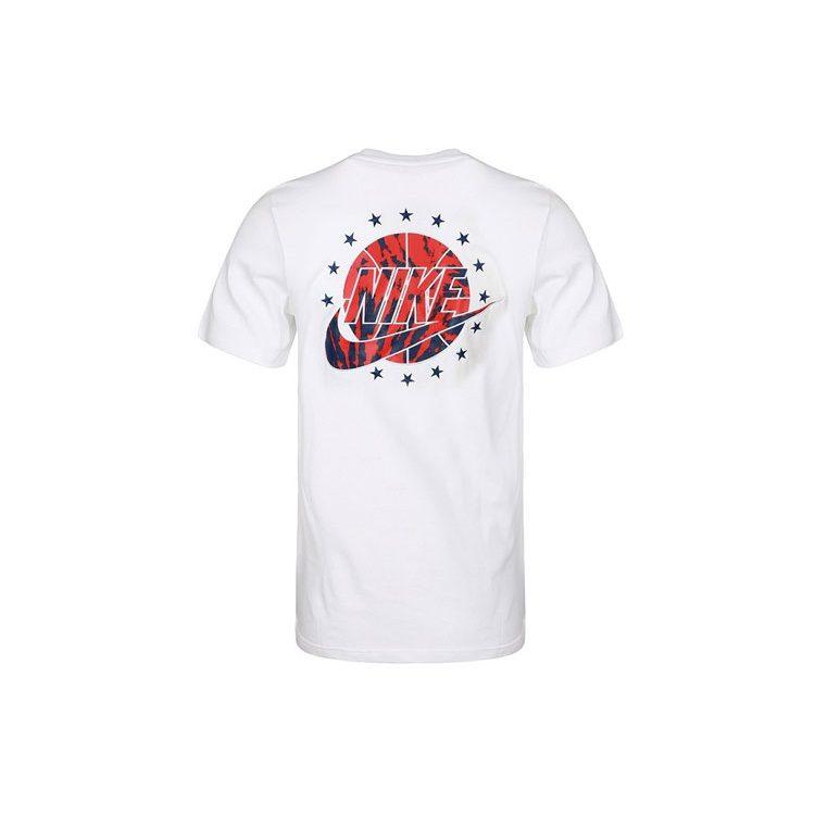 Nike T Shirts Men's White Crew Neck Moderate Straight Fit CV1084-100