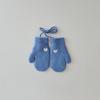 Korean Children's Gloves Autumn Winter New Solid Color Simple Warm Bag Finger Neck Baby Gloves Kids Mittens Accessories
