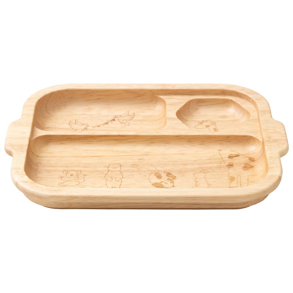 Gummiträ Djur agney Tallrik, Beige, AG-402AR