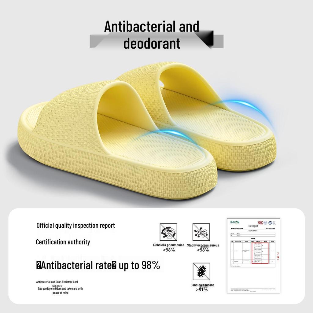Jie Liya Small Grid Women's and Men's Non-slip EVA Slippers - Summer 2025 Collection for Indoor Comfort and Fresh Feet.
