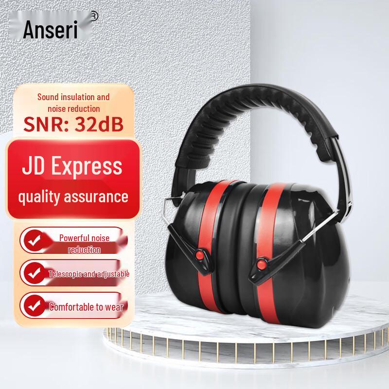 Anserui Noise-Cancelling Earmuffs with Adjustable Headband